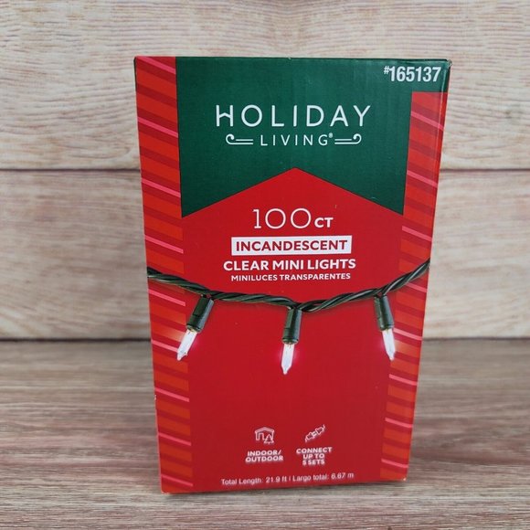 NEW Holiday 100 Count 21.9 FT Warm White Christmas String Lights Indoor/Outdoor - Picture 2 of 5